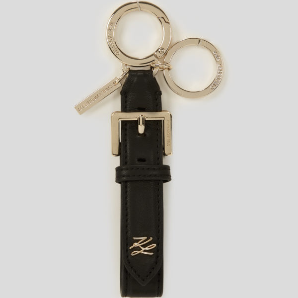 Karl Lagerfeld, K/autograph Belt Keychain, Femme, Noir, Taille: X00