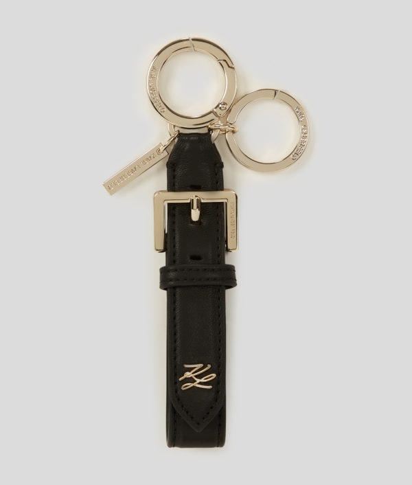 Karl Lagerfeld, K/autograph Belt Keychain, Femme, Noir, Taille: X00