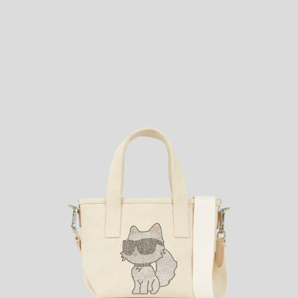 Karl Lagerfeld, Ikon Choupette Rhinestone Small Shopper, Femme, Naturel, Taille: X00