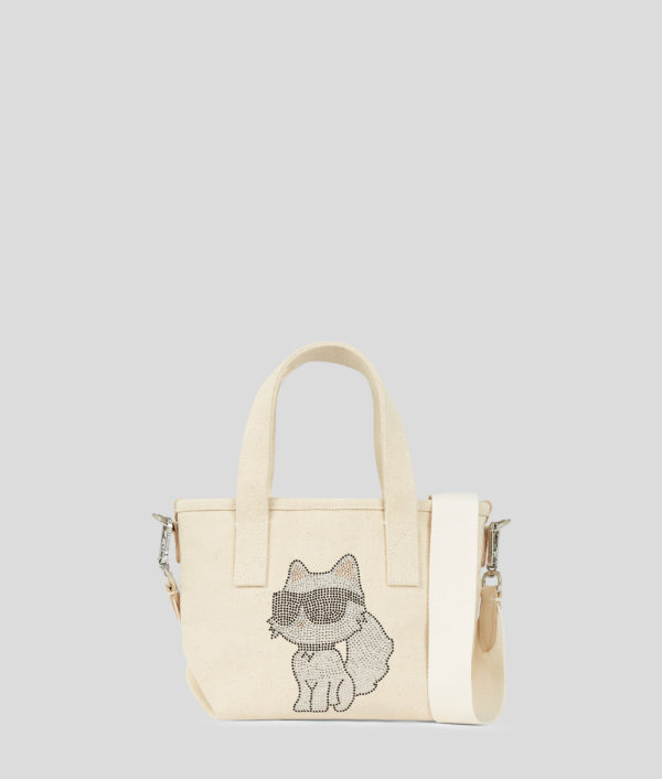 Karl Lagerfeld, Ikon Choupette Rhinestone Small Shopper, Femme, Naturel, Taille: X00