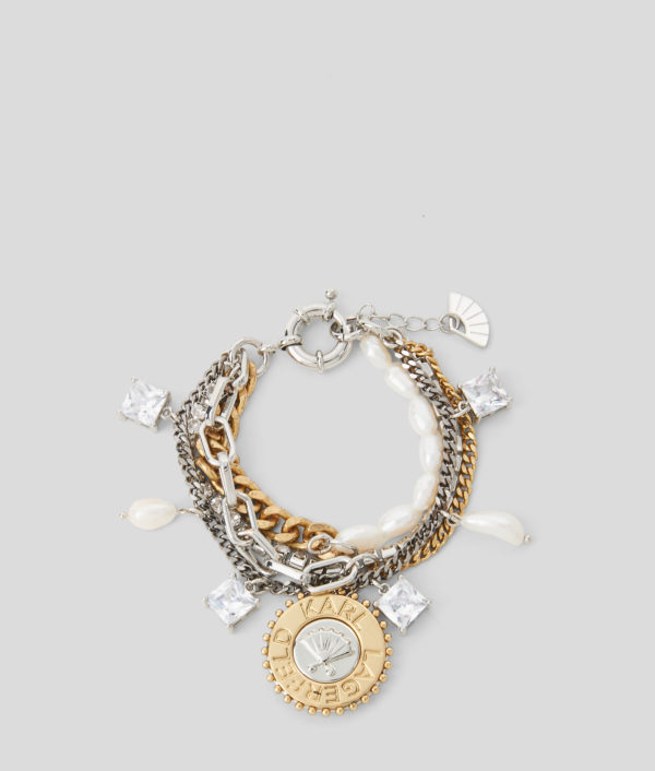 Karl Lagerfeld, K/rock Multi-chain Bracelet, Femme, Multi, Taille: X00