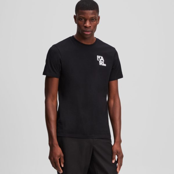 Karl Lagerfeld, T-shirt Esprit Universitaire À Logo Karl, Homme, Noir, Taille: XXXL