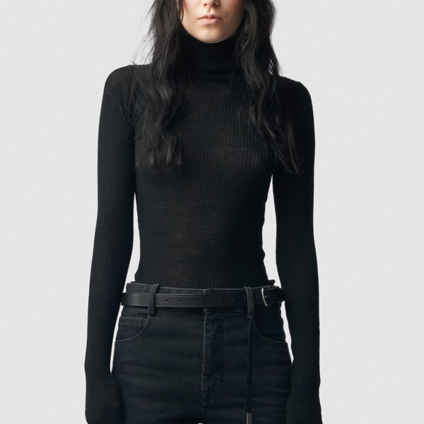 Marlena Rib High Neck Sweater - ANN DEMEULEMEESTER