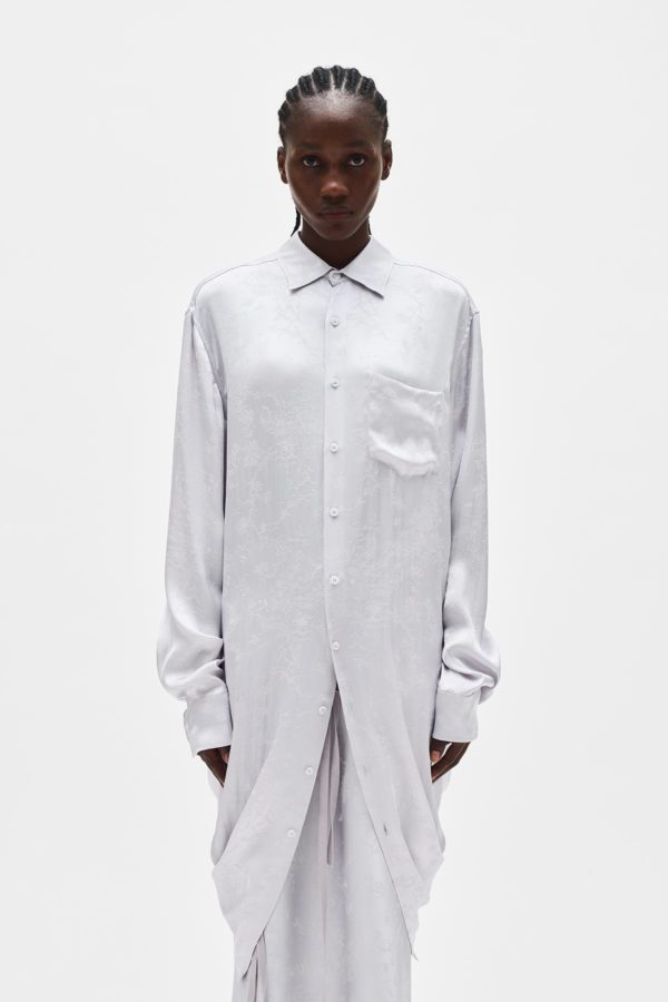 Gabi Long Draped Shirt - ANN DEMEULEMEESTER