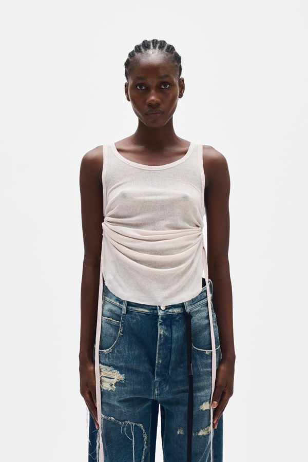 Mara Wrinkled Cropped Tank Top - ANN DEMEULEMEESTER