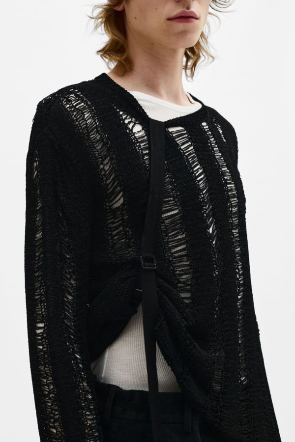 Balder Ladder Stitch Oversize Sweater - ANN DEMEULEMEESTER