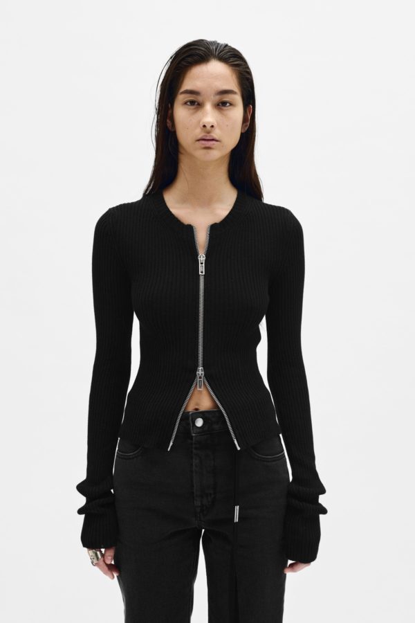 Terna Cropped Zip-up Cardigan - ANN DEMEULEMEESTER