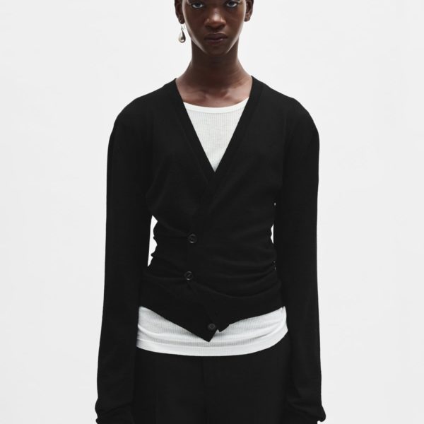 Zofia Asymmetric Spliced Cardigan - ANN DEMEULEMEESTER