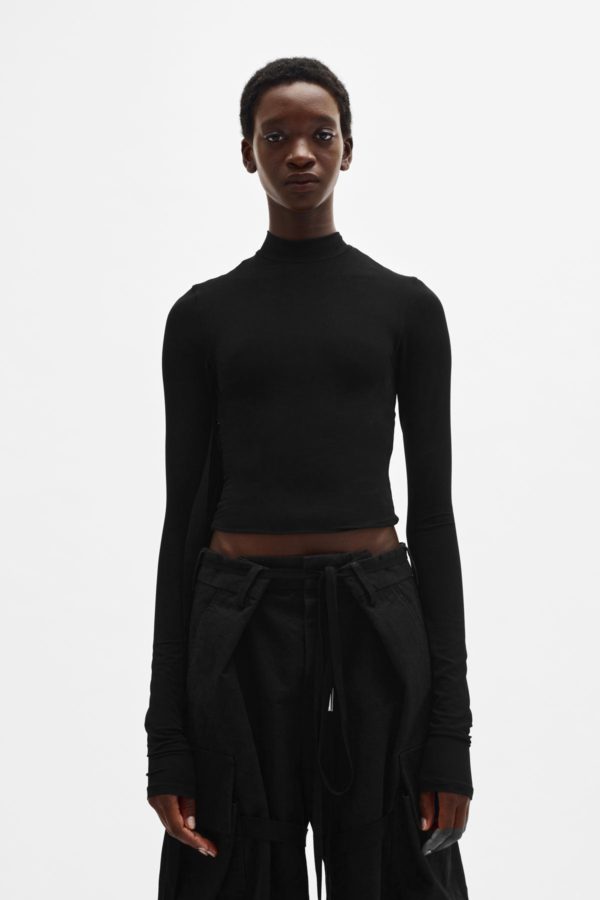 Wivan Cropped Long Sleeve Top - ANN DEMEULEMEESTER