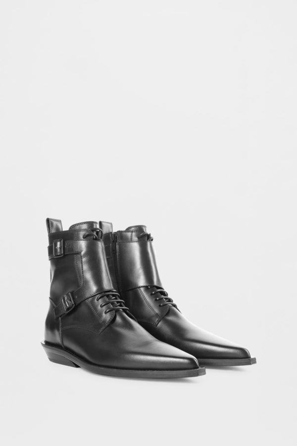 Efro Pointy Monkstrap Ankle Boots - ANN DEMEULEMEESTER