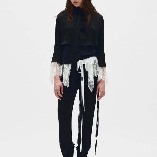 Esti Cropped Bias Cut Trousers – ANN DEMEULEMEESTER