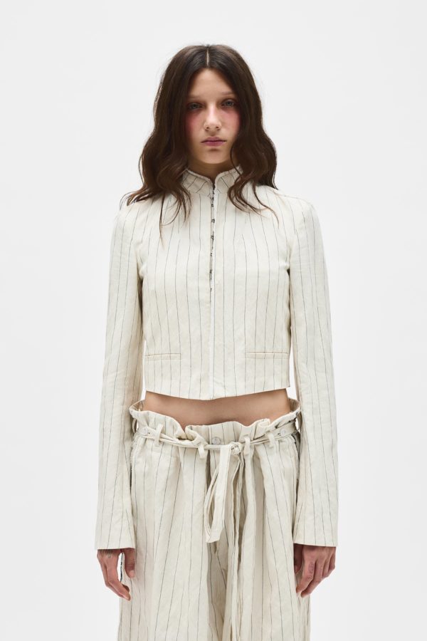 Mami Cropped Stand Collar Blouson - ANN DEMEULEMEESTER