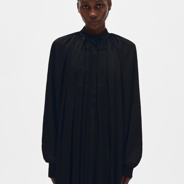 Likki Comfort Pleated Shirt With Detachable Foulard - ANN DEMEULEMEESTER