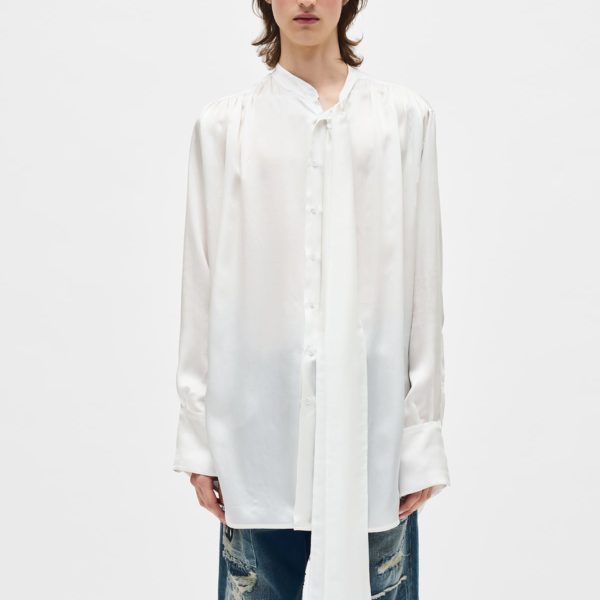 Solan Comfort Stand Collar Shirt - ANN DEMEULEMEESTER