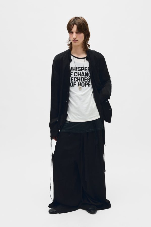 Adrik Stand Collar Open Front Blouse - ANN DEMEULEMEESTER