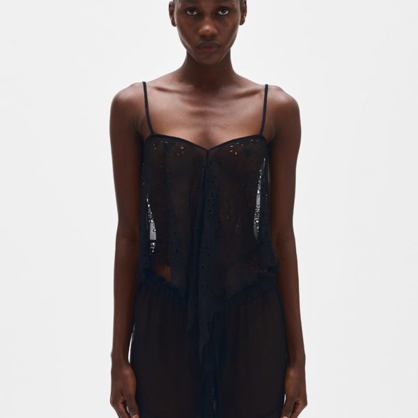 Bria Broderie Anglaise Micro Top - ANN DEMEULEMEESTER