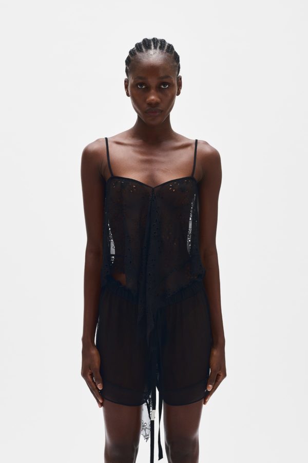 Bria Broderie Anglaise Micro Top - ANN DEMEULEMEESTER