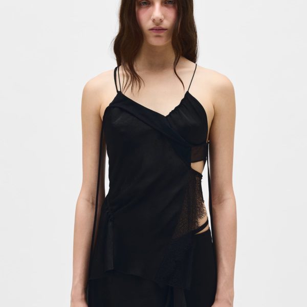 Vepa Ramage Jacquard Slip Top - ANN DEMEULEMEESTER