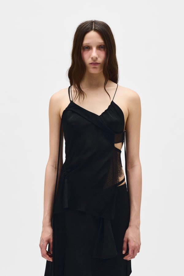 Vepa Ramage Jacquard Slip Top - ANN DEMEULEMEESTER