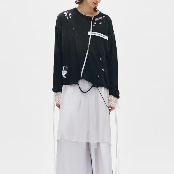 Emil Long Sleeve T-shirt With Printed Patches - ANN DEMEULEMEESTER