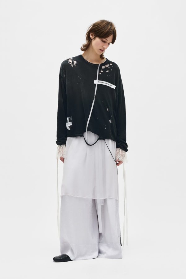 Emil Long Sleeve T-shirt With Printed Patches - ANN DEMEULEMEESTER