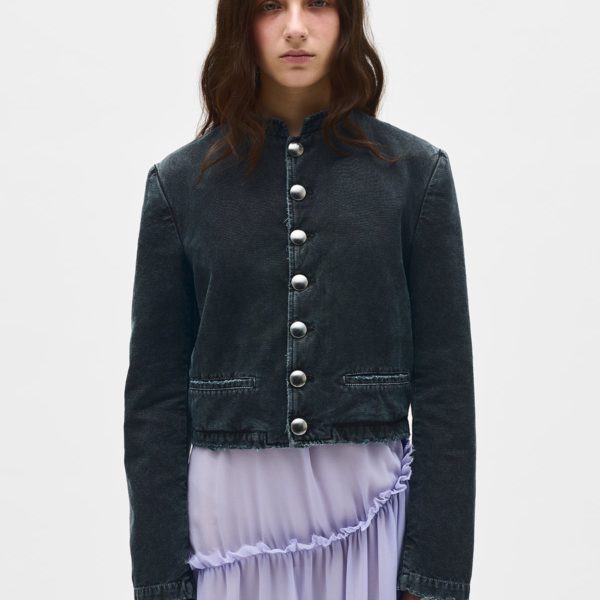 Cropped Standard Collar Blouson - ANN DEMEULEMEESTER