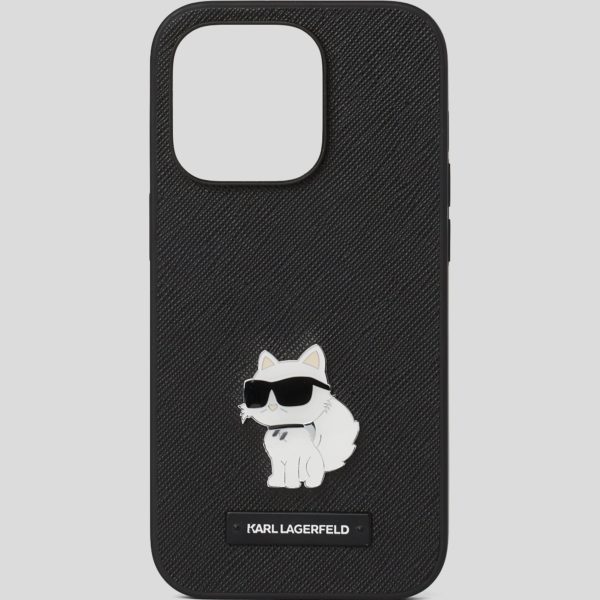 Karl Lagerfeld, Coque Ikon Choupette Pour Iphone 16 Pro, Femme, Noir, Taille: L00