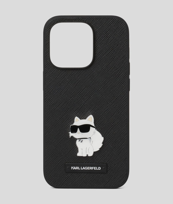 Karl Lagerfeld, Coque Ikon Choupette Pour Iphone 16 Pro Max, Femme, Noir, Taille: L00