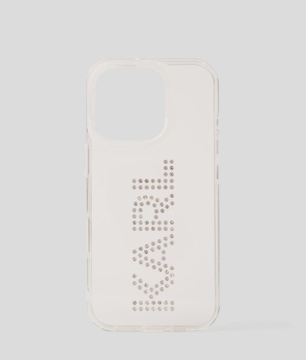 Karl Lagerfeld, Coque Ornée Du Logo Karl En Strass Pour Iphone 16 Pro, Femme, Transparent, Taille: L00