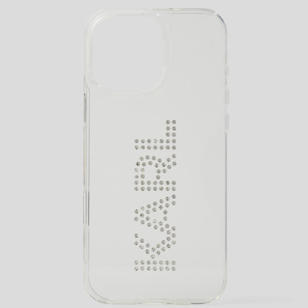 Karl Lagerfeld, Coque Ornée Du Logo Karl En Strass Pour Iphone 16 Pro Max, Femme, Transparent, Taille: L00