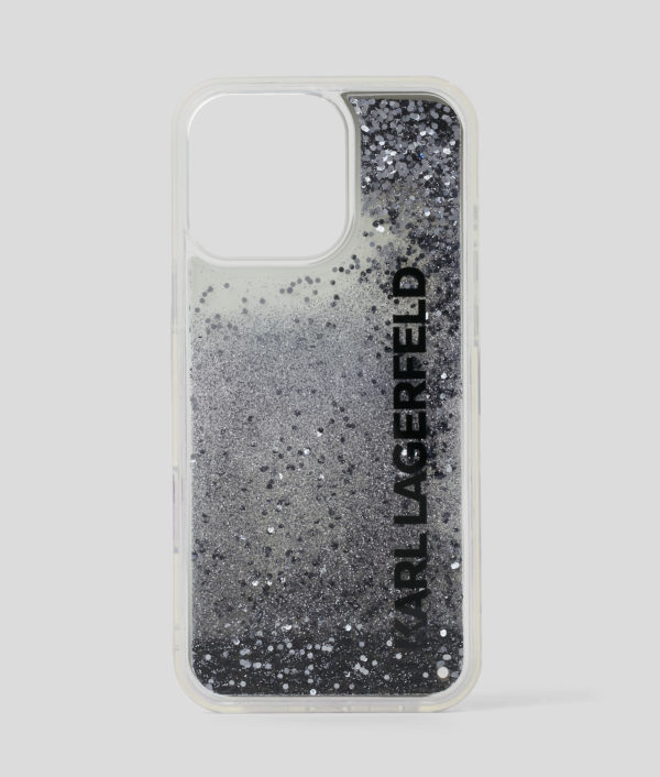 Karl Lagerfeld, Coque Pailletée Ornée Du Logo Karl Pour Iphone 16 Pro Max, Femme, Noir, Taille: L00