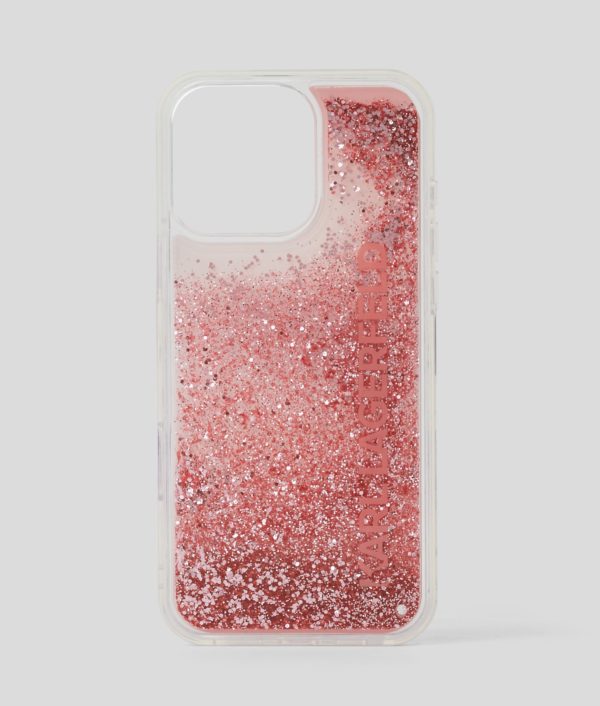 Karl Lagerfeld, Coque Pailletée Ornée Du Logo Karl Pour Iphone 16 Pro Max, Femme, Rose, Taille: L00