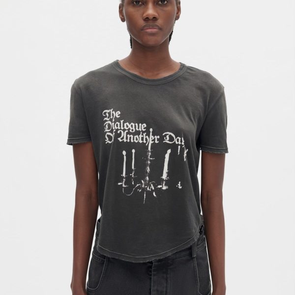 Floor Micro T-shirt With "chandelier" Print - ANN DEMEULEMEESTER