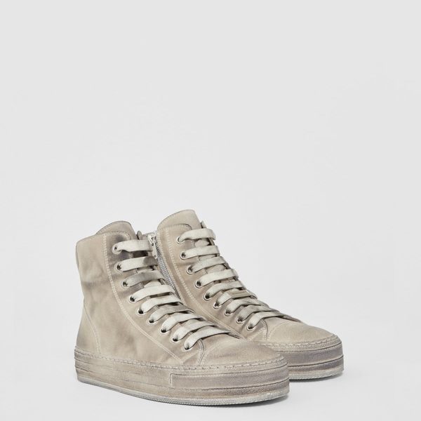 Raven High-top Sneakers Dirty White - ANN DEMEULEMEESTER
