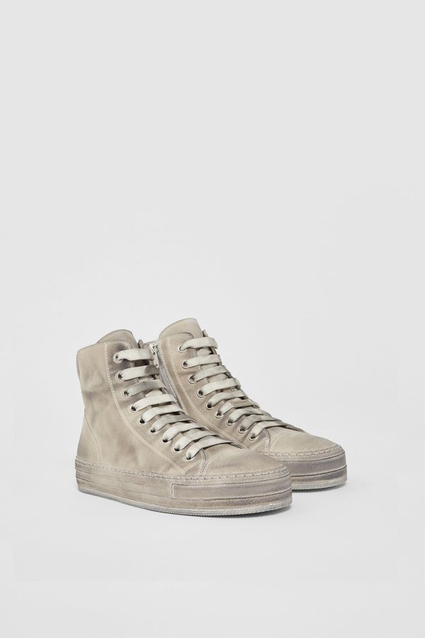 Raven High-top Sneakers Dirty White - ANN DEMEULEMEESTER