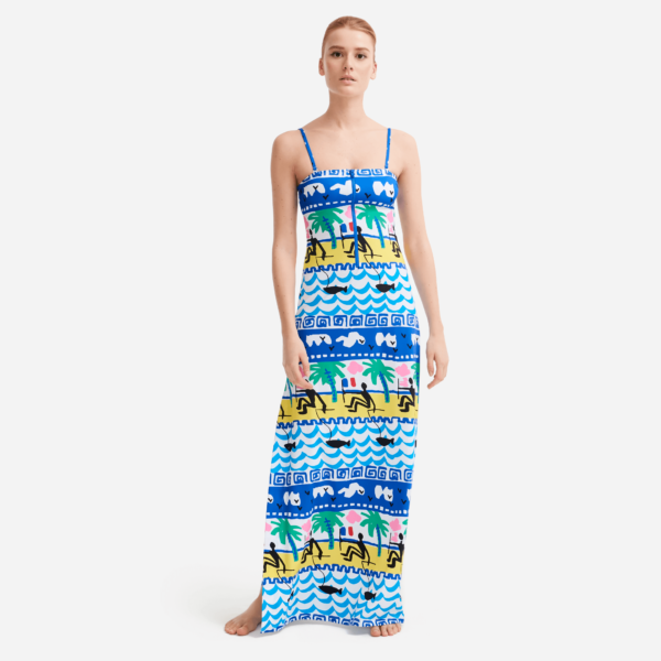 Vilebrequin Women Long Bustier Dress La Mer – Limited Edition – Dress – Cassy – White – Size S