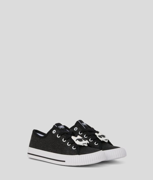 Karl Lagerfeld, Baskets À Paillettes Ikon Pour Filles, unisex, Noir, Taille: L39