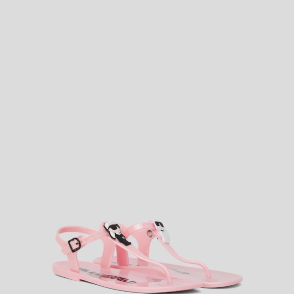 Karl Lagerfeld, Sandales En Plastique Ikon Pour Filles, unisex, Rose/Rouge, Taille: L39