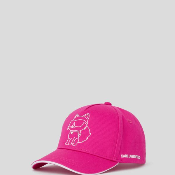 Karl Lagerfeld, Casquettes À Silhouette Ikon Choupette Pour Filles, unisex, Fuchsia, Taille: L58