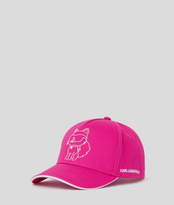 Karl Lagerfeld, Casquettes À Silhouette Ikon Choupette Pour Filles, unisex, Fuchsia, Taille: L58