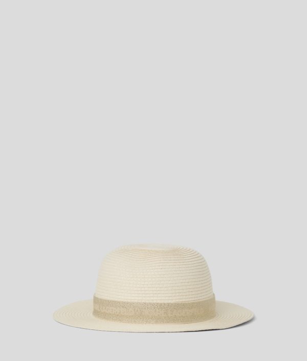 Karl Lagerfeld, Chapeau De Paille Pour Filles, unisex, Naturel, Taille: L58