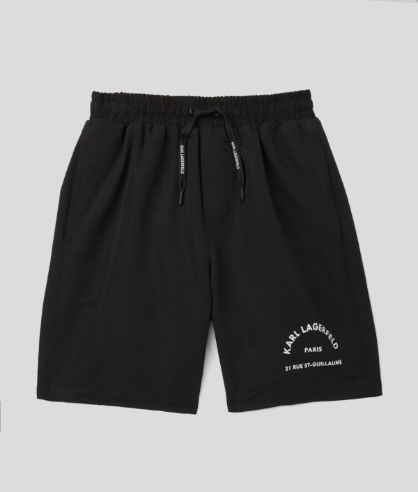 Karl Lagerfeld, Short De Bain Rue St-guillaume Pour Garçons, unisex, Noir, Taille: L8Y