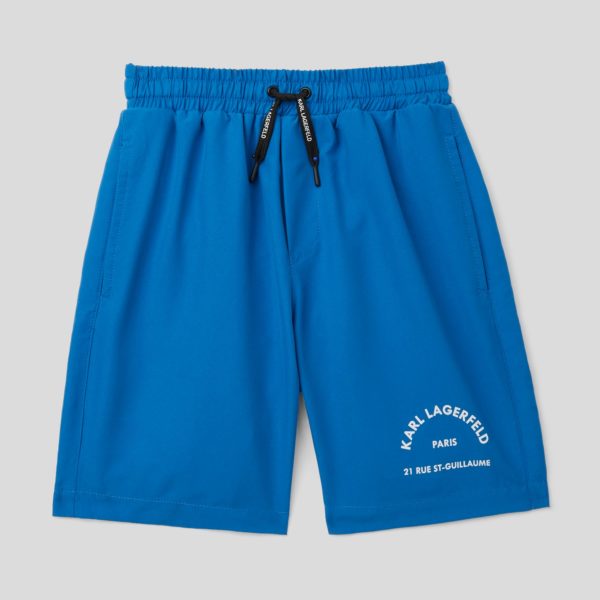 Karl Lagerfeld, Short De Bain Rue St-guillaume Pour Garçons, unisex, Bleu, Taille: L8Y