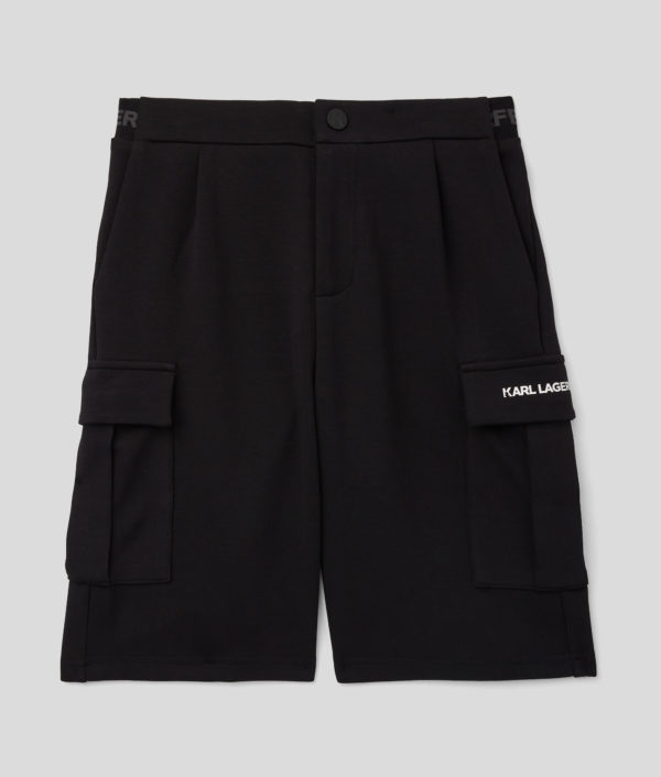 Karl Lagerfeld, Short Cargo Pour Garçons, unisex, Noir, Taille: L8Y