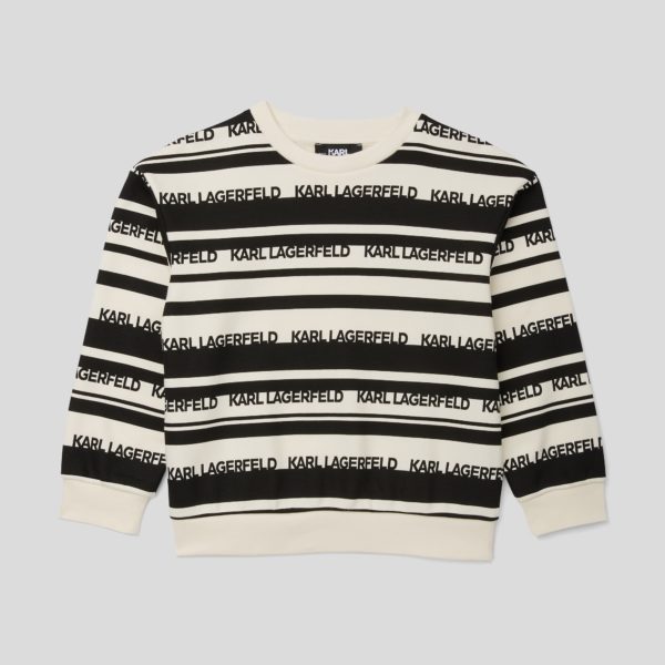 Karl Lagerfeld, Sweat-shirt À Logo Karl Pour Garçons, unisex, Ivoire, Taille: L8Y