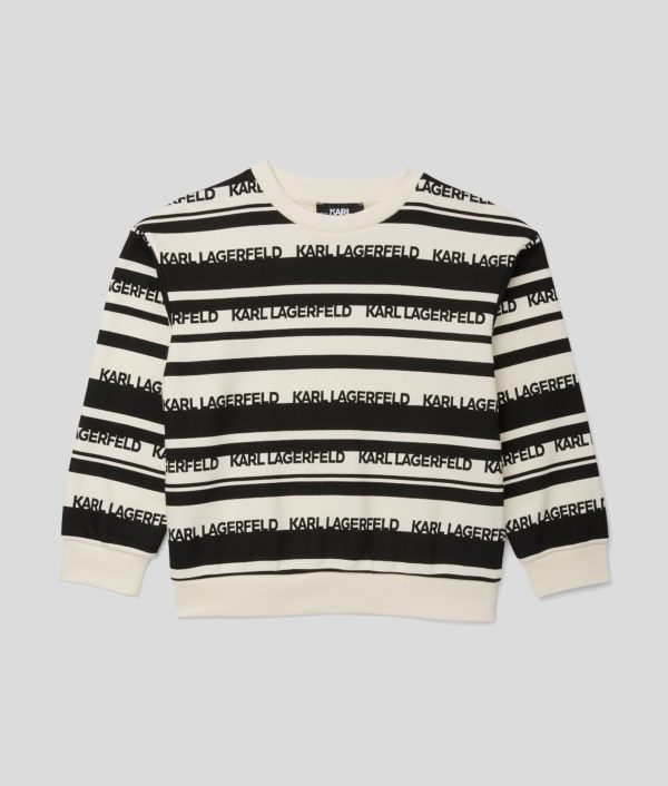 Karl Lagerfeld, Sweat-shirt À Logo Karl Pour Garçons, unisex, Ivoire, Taille: L8Y
