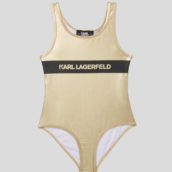 Karl Lagerfeld, Maillot De Bain Pour Filles, unisex, Or, Taille: L8Y