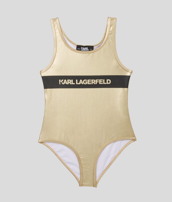 Karl Lagerfeld, Maillot De Bain Pour Filles, unisex, Or, Taille: L8Y