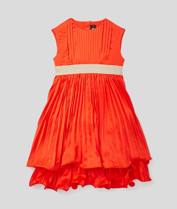 Karl Lagerfeld, Robe De Soirée Avec Le Logo Karl Pour Filles, unisex, Orange, Taille: L8Y