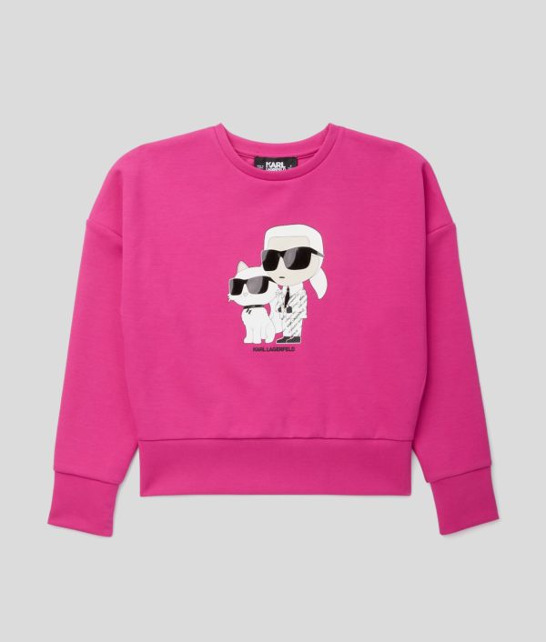 Karl Lagerfeld, Sweat-shirt Ikon Pour Filles, unisex, Fuchsia, Taille: L8Y